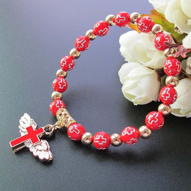 Maliben | Angel Wing Cross Bracelet