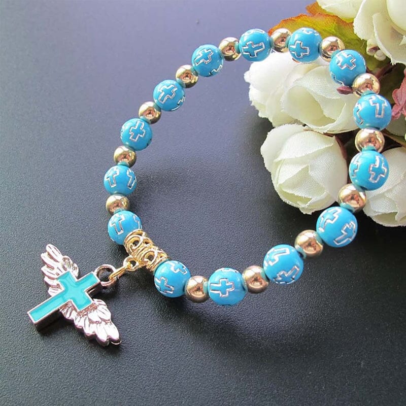 Maliben | Angel Wing Cross Bracelet