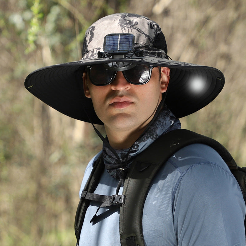 Maliben | Solar And Usb Charging Fan Outdoor Fishing Hat