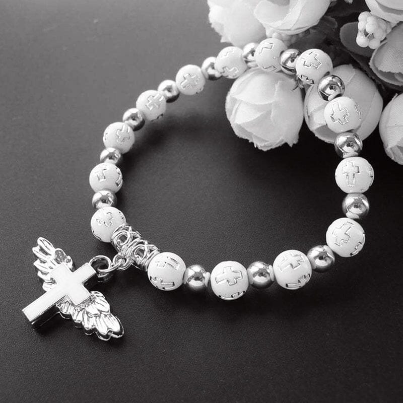 Maliben | Angel Wing Cross Bracelet
