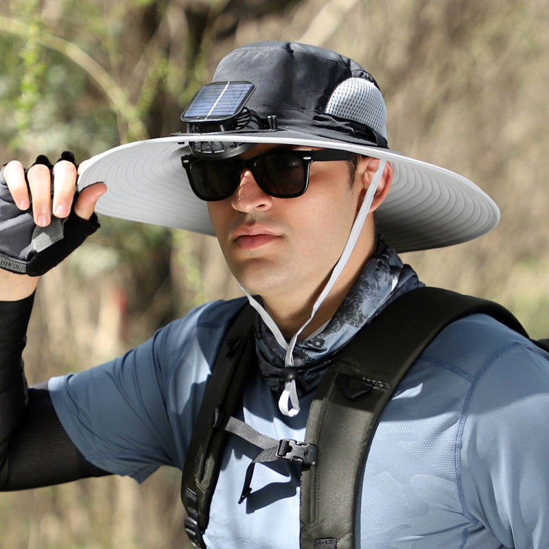 Maliben | Solar And Usb Charging Fan Outdoor Fishing Hat