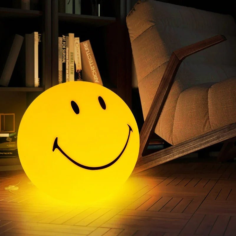 Maliben | Led Rechargeable Smiley Night Light | Cute Glow Buddy For Kids' Bedroom & Nursery Decor