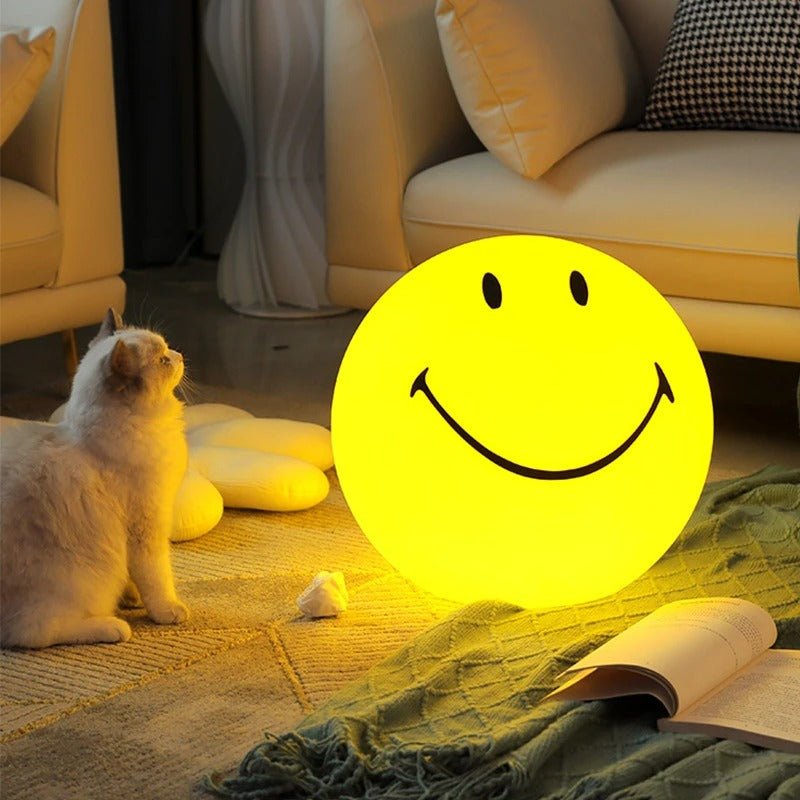 Maliben | Led Rechargeable Smiley Night Light | Cute Glow Buddy For Kids' Bedroom & Nursery Decor