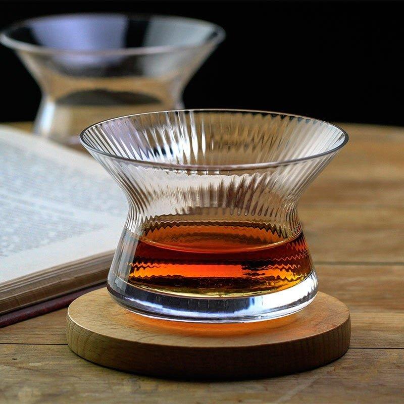 Maliben | Rotating Mirror Glass - Rotating Whiskey Drinking Glass