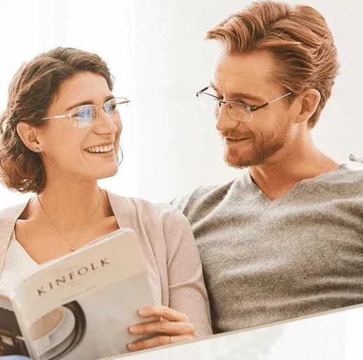 Maliben | Viselio Intelligent Reading Glasses With Progressive Lenses | Ultralight & Blue Light Filter | For Near & Distant Vision | Titanium Frame Tr90