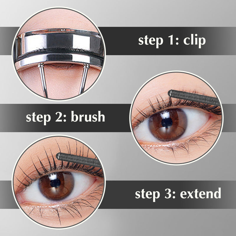 Maliben | 3d Curling Metal Eyelash Curler Mascara - Waterproof & Long-Lasting