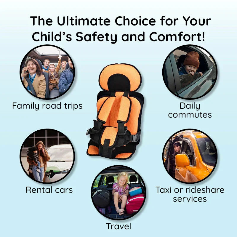 Maliben Travel Car Seat Portable Toddler Booster Safety Compact Harness Foldable