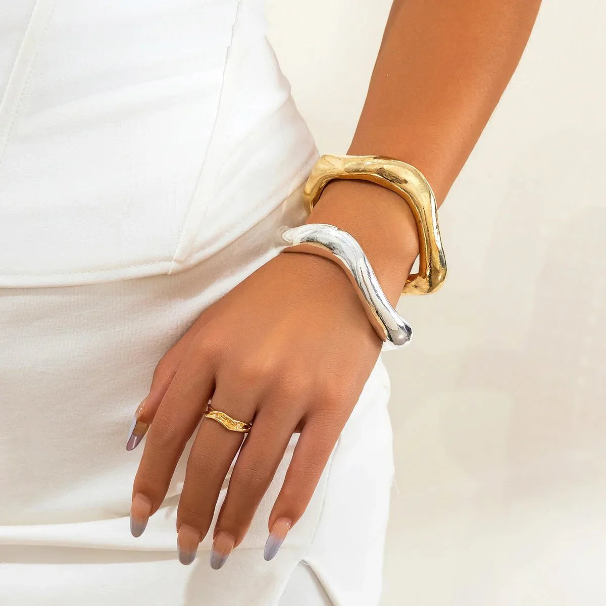 Maliben | Statement Chunky Wave Bracelets