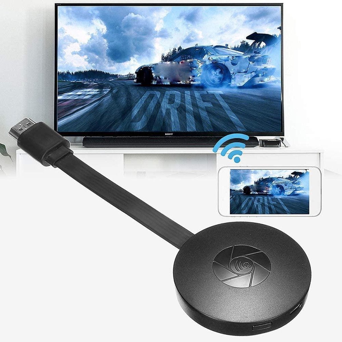 Maliben | Wireless Hdmi Streamer Visioncast One | Full Hd 1080p | Wireless & Plug-And-Play | For Movies, Presentations & Gaming