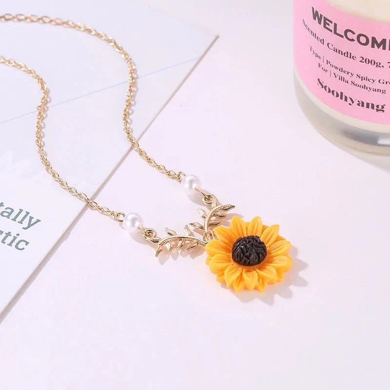 Maliben | Summer Sunflower Dainty Necklace