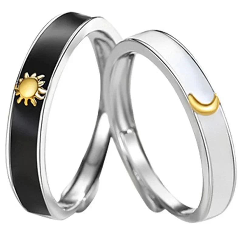 Maliben | Sun & Moon Matching Couples Rings