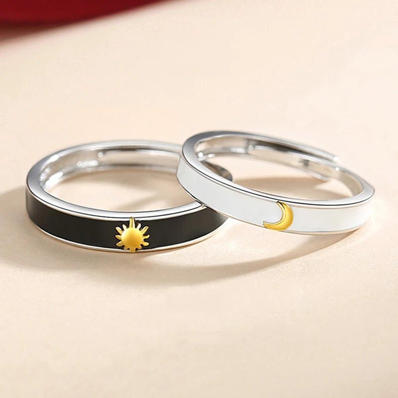 Maliben | Sun & Moon Matching Couples Rings