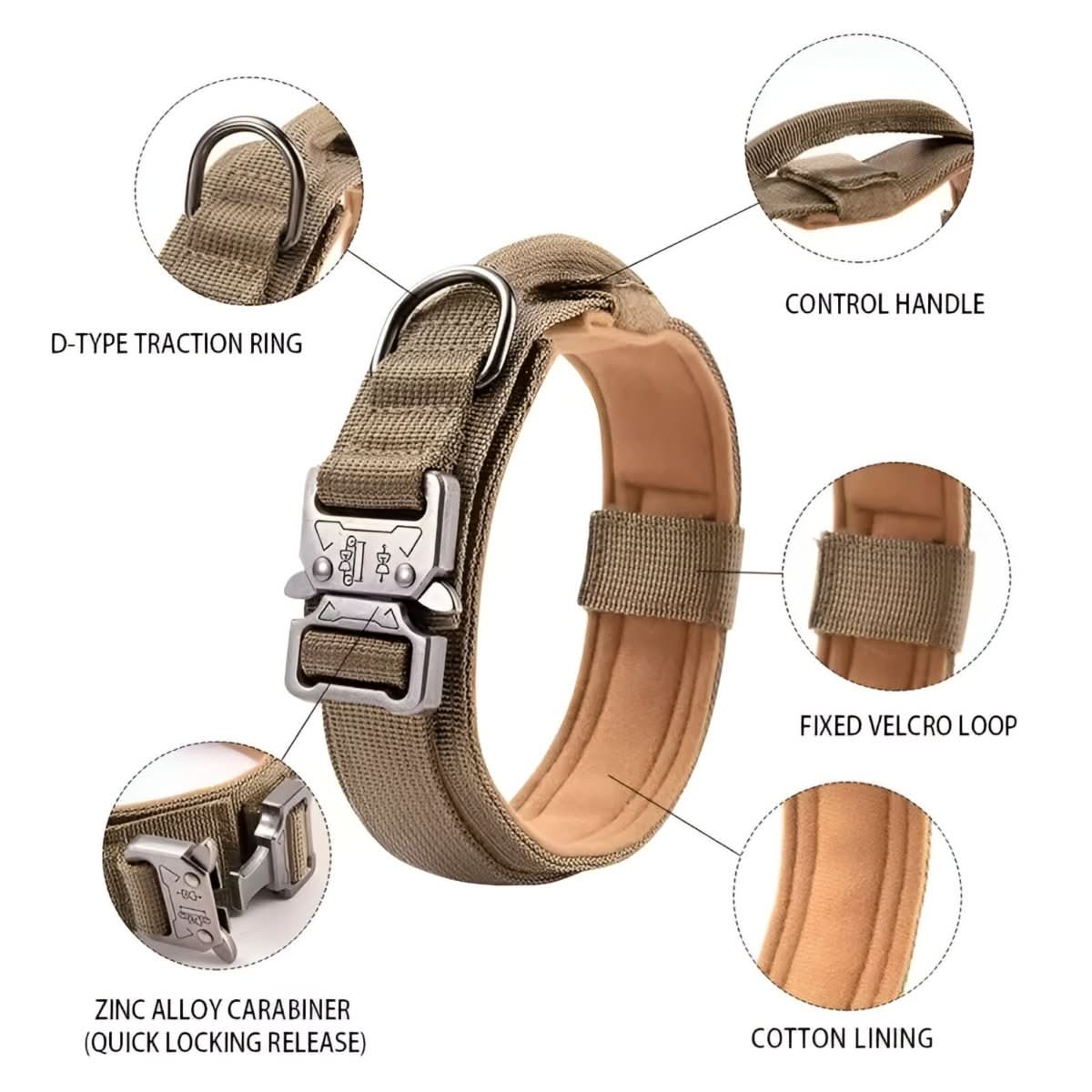 Maliben Adjustable Dog Collar Set — Durable Nylon for Training
