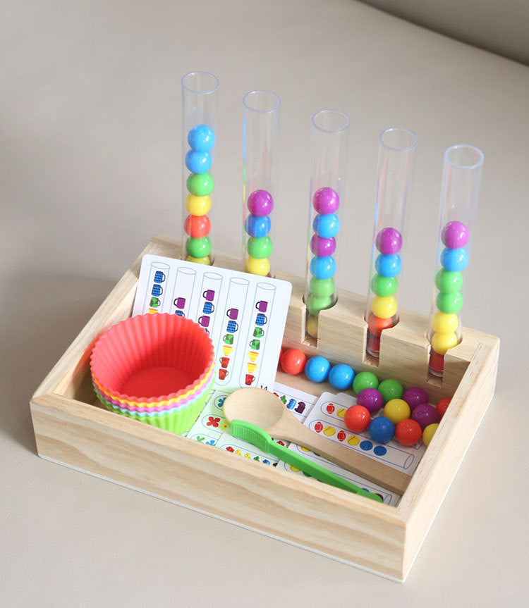 Maliben | Montessori Test Tube Colours And Numbers Play And Learning Set