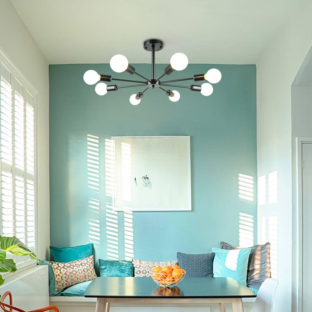 Maliben | Sputnik Chandelier For Semi-Recessed Installation