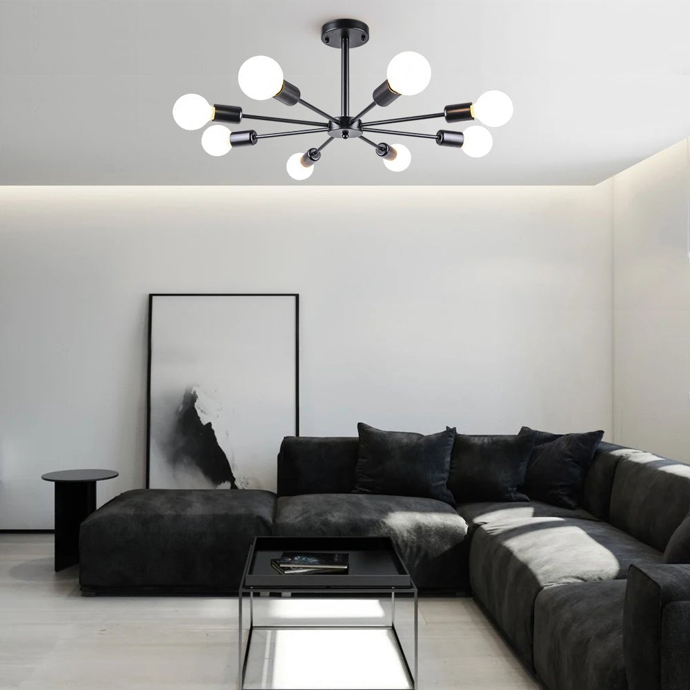 Maliben | Sputnik Chandelier For Semi-Recessed Installation