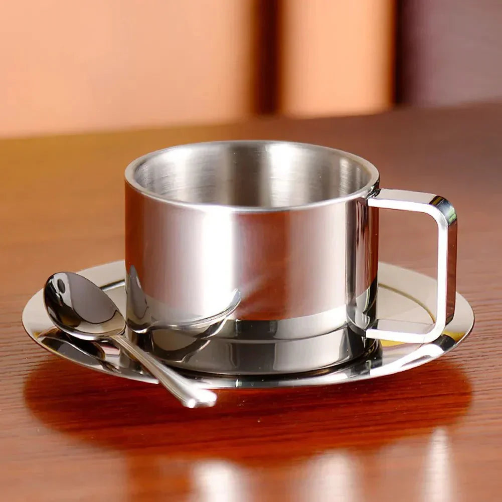 Maliben | Three-Piece Stainless Steel Cup Set