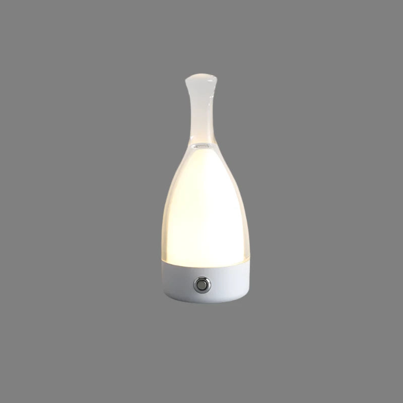 Maliben | Stylish Wine Bottle Table Lamp - Rechargeable With Dimmable Light
