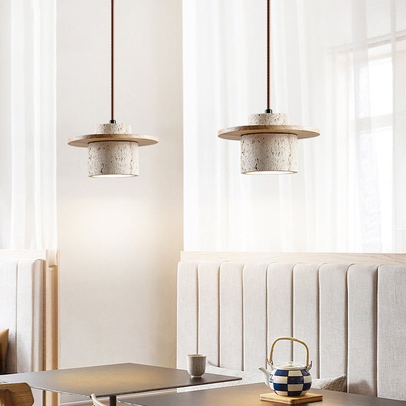 Maliben | Travertine Pendant Light For Natural Luxury - Stoneglow