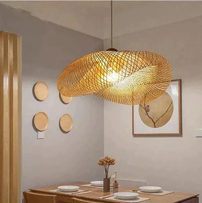 Maliben | Trendy Rattan Pendant Light - Naturglow