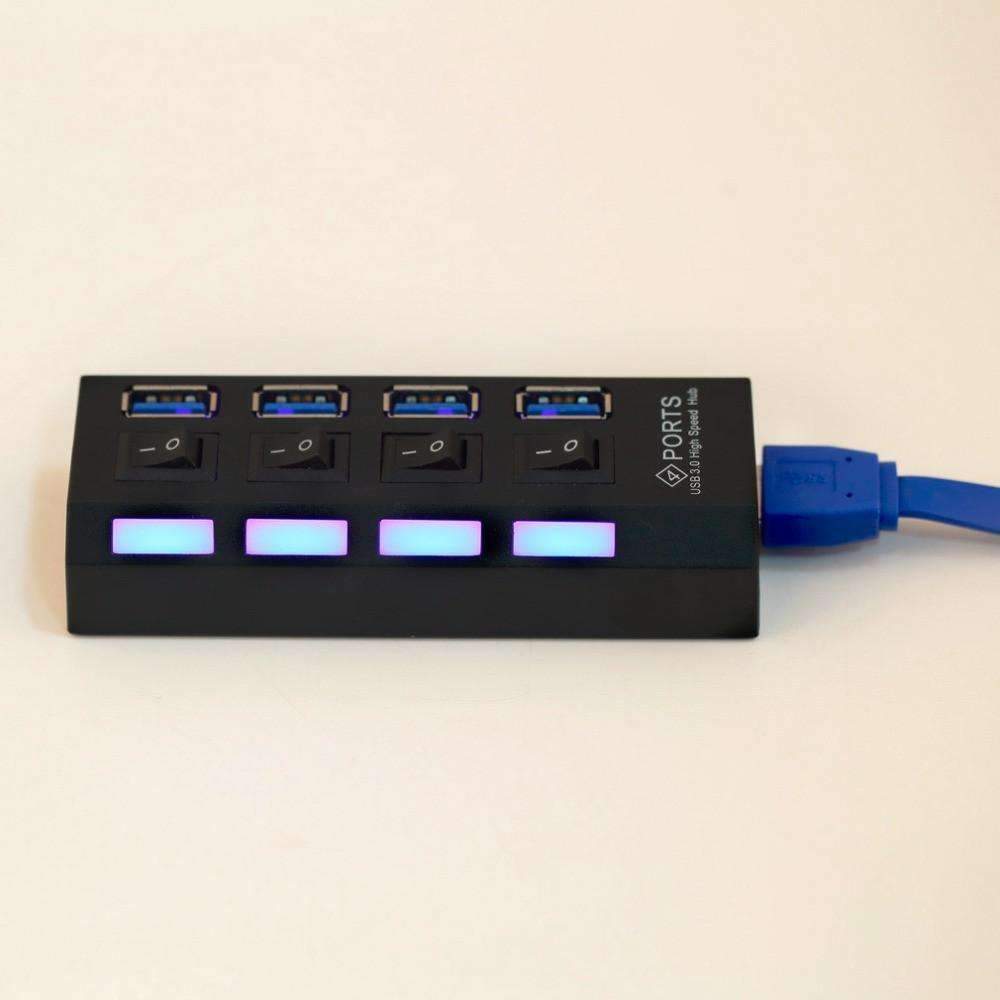 Maliben | Usb 3.0 Hub 4 Ports Super Speed 5gbps And Hub With On/Off Switch For Windows Mac Os Linux