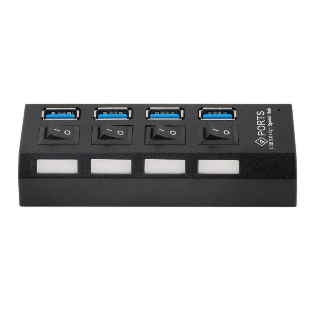 Maliben | Usb 3.0 Hub 4 Ports Super Speed 5gbps And Hub With On/Off Switch For Windows Mac Os Linux