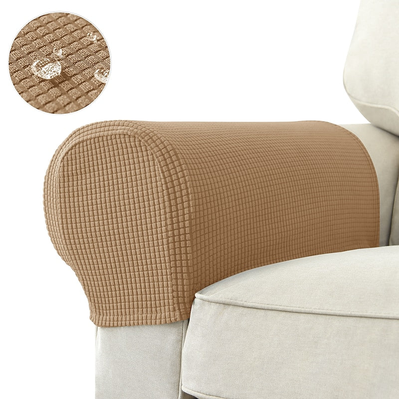 Maliben | Stretch Armrest Covers – Spandex Covers For Chairs & Armchairs, Set Of 2, Bordeaux