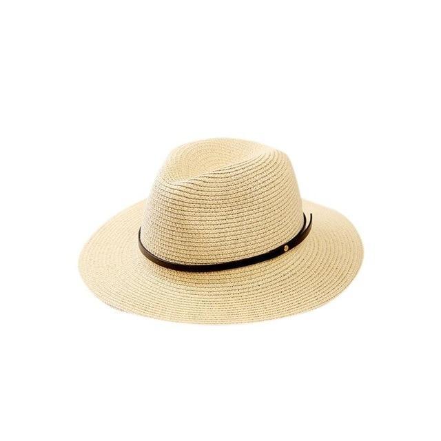 Maliben | Women's Wide Brim Straw Panama Roll Up Hat