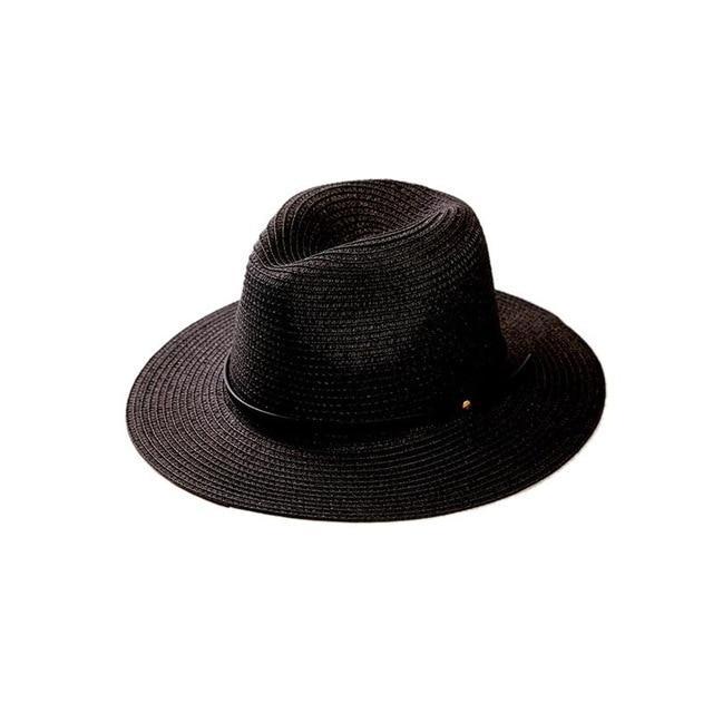 Maliben | Women's Wide Brim Straw Panama Roll Up Hat