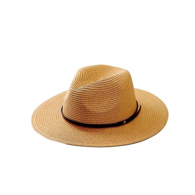 Maliben | Women's Wide Brim Straw Panama Roll Up Hat