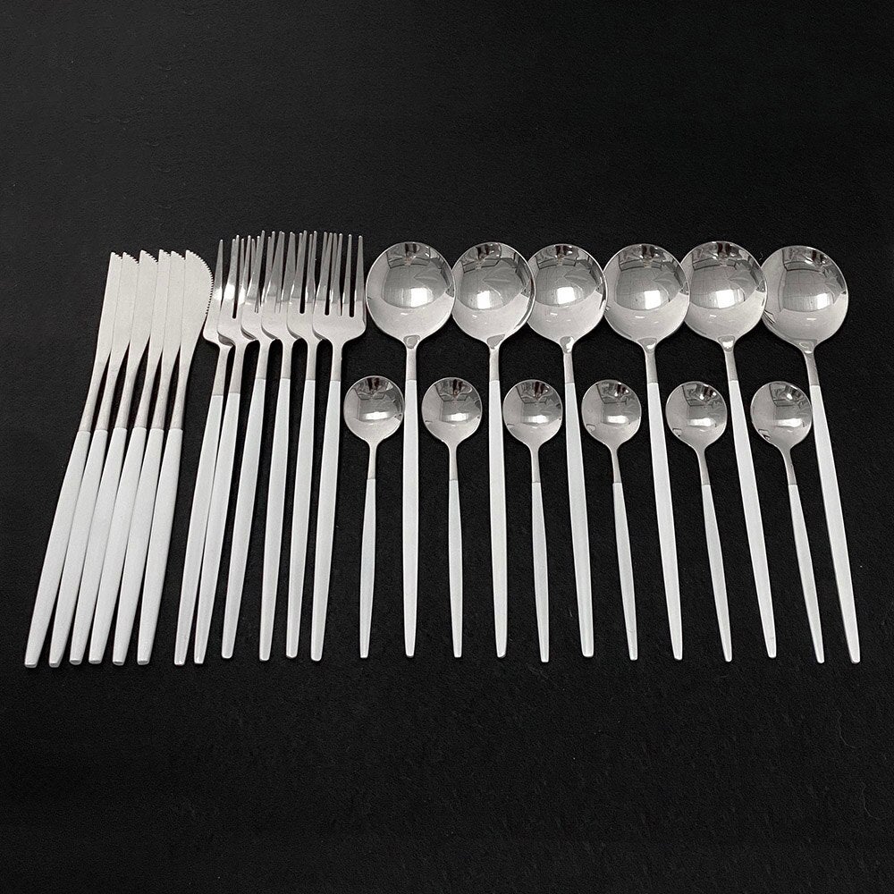 MAliben | Royalglimmer Gold Cutlery Set - Gold Cutlery Set For a Luxurious Table Decoration