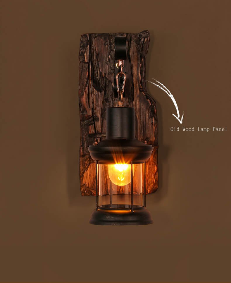 Maliben | Veritas - Wall Lamp Including Wooden Base And Glass Design