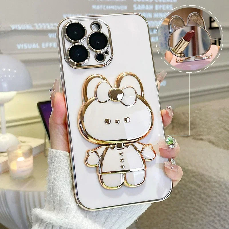 Maliben | 3d Bunny Korean Style Mirror Iphone Case