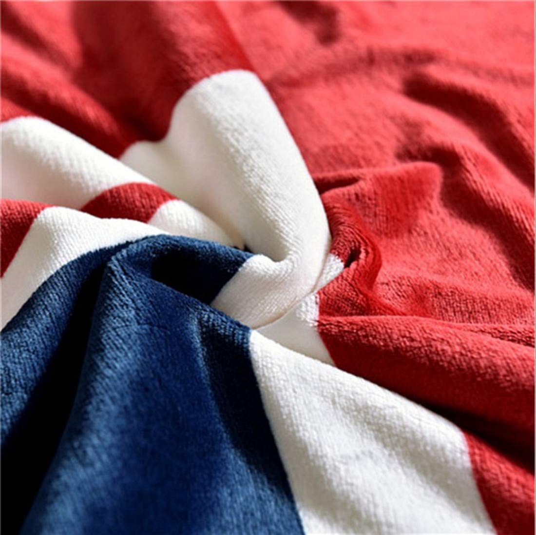 Maliben Flannel-Sherpa Blanket with American Flag