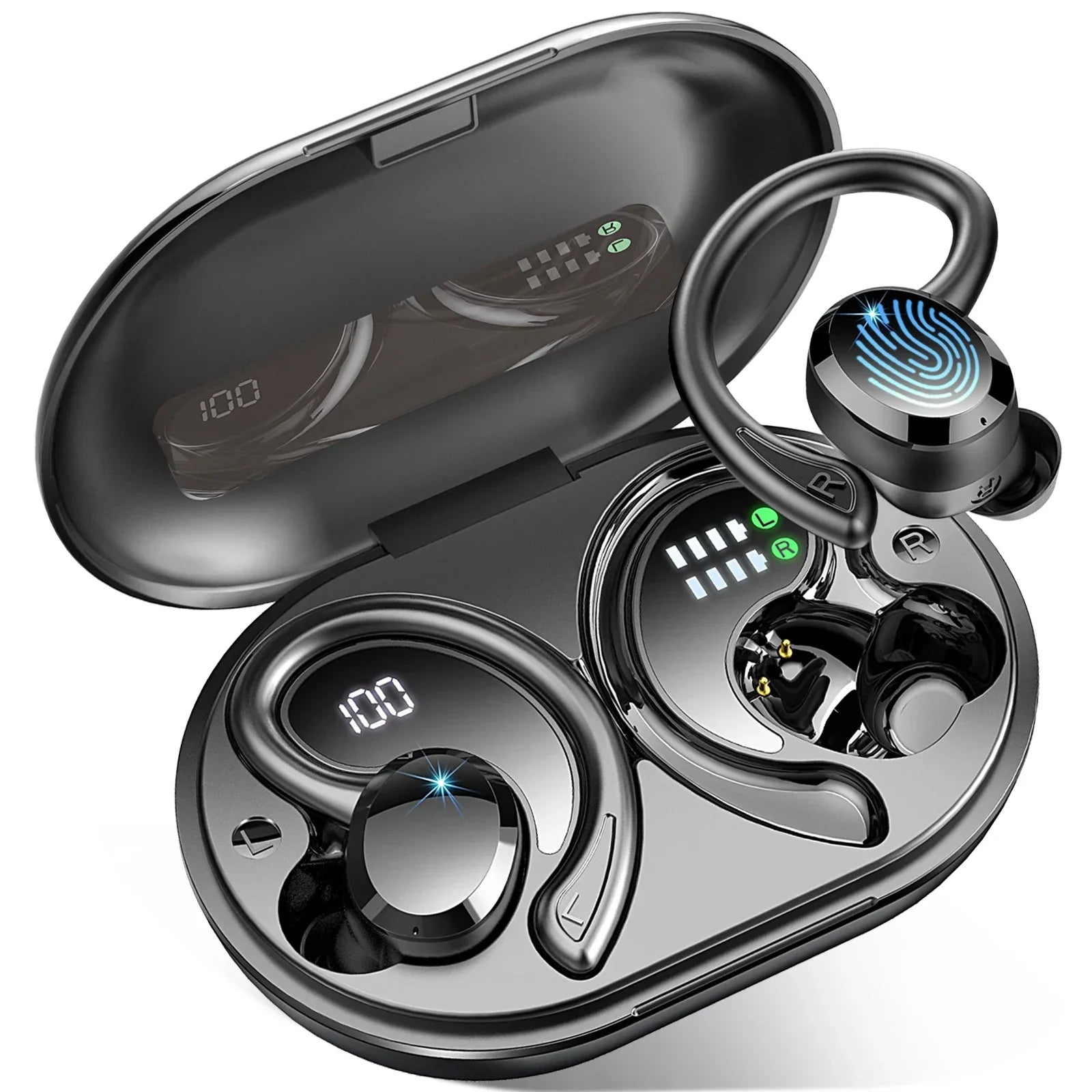Maliben | Wireless Earbuds With Long Battery Life – Securefit – (1+1 Free)