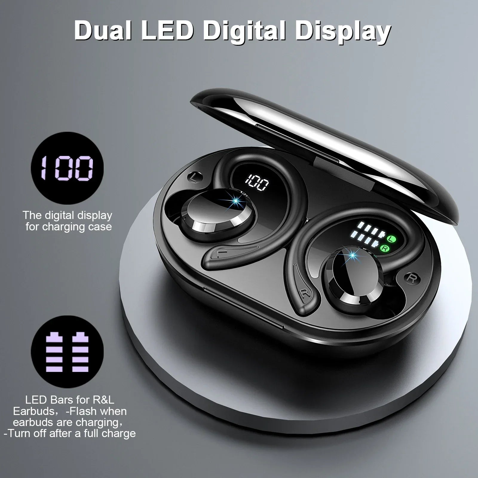 Maliben | Wireless Earbuds With Long Battery Life – Securefit – (1+1 Free)