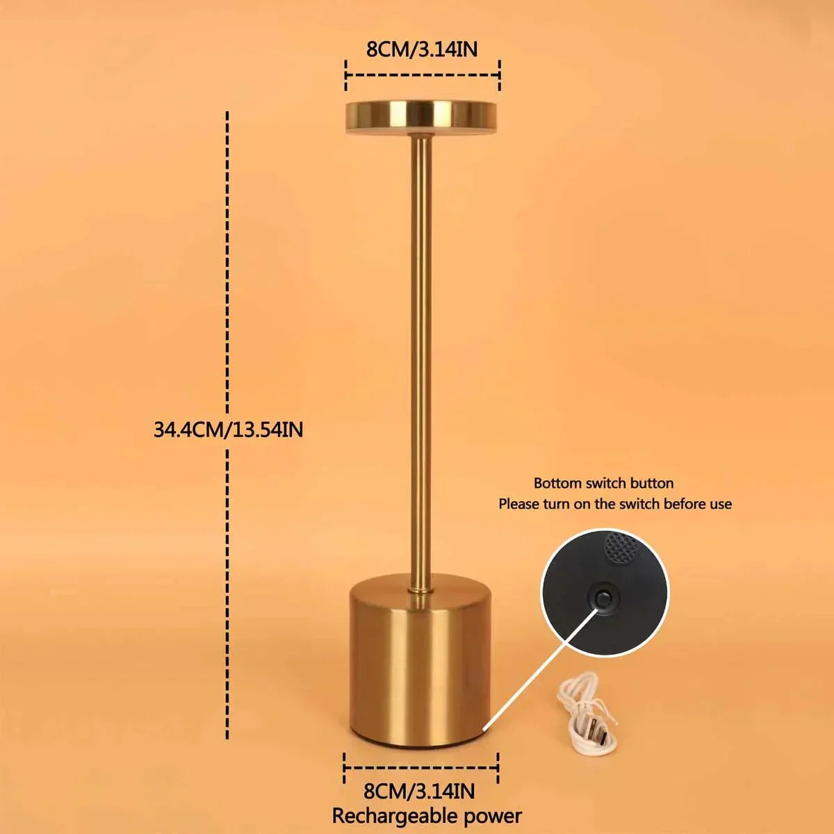 Maliben | Wireless Metal Led Table Lamp - Lumimetal