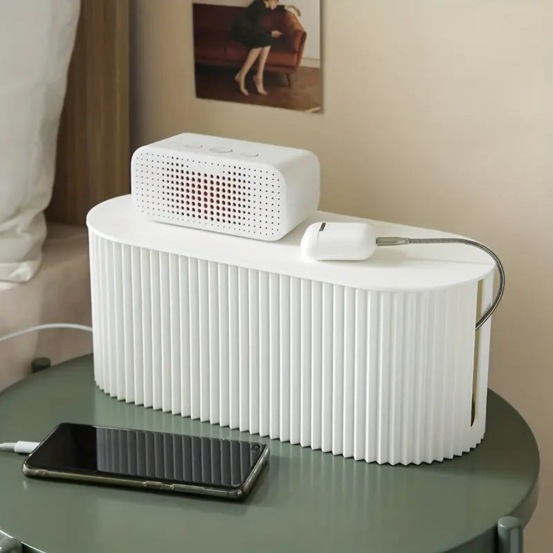 Maliben | Ordoca Cable Box Desk Organizer | Cable Management & Storage | White | 30x11x13 Cm