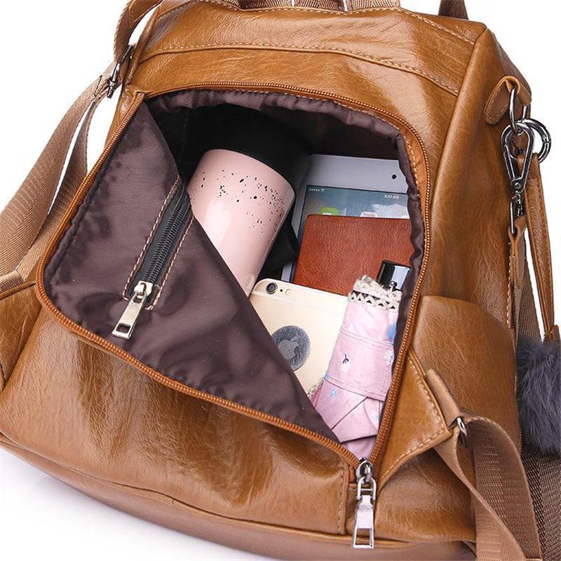Maliben | Women's Anti-Theft Leather Backpack
