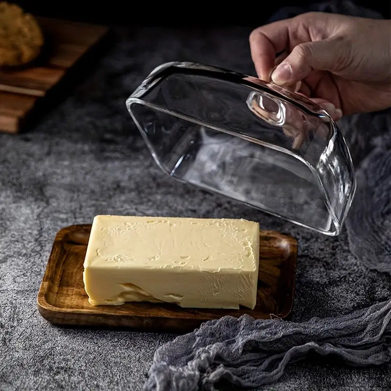 Maliben | Wood And Glass Butter Holder - Butterelegance