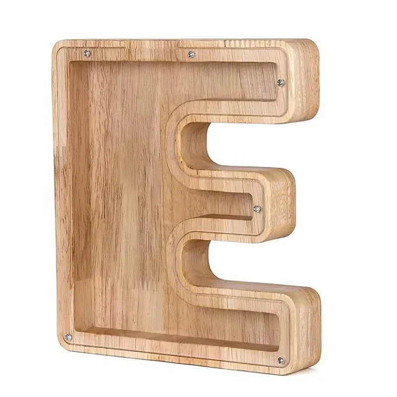 Maliben | Wooden Alphabet Letters 'Initial' Piggy Bank