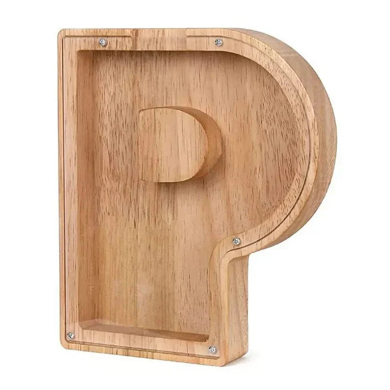 Maliben | Wooden Alphabet Letters 'Initial' Piggy Bank