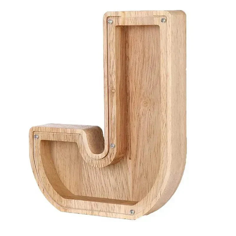Maliben | Wooden Alphabet Letters 'Initial' Piggy Bank