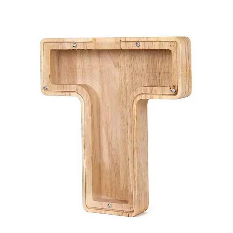 Maliben | Wooden Alphabet Letters 'Initial' Piggy Bank