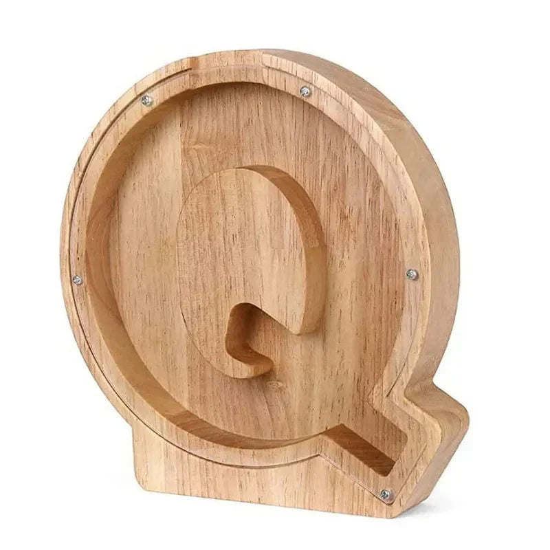 Maliben | Wooden Alphabet Letters 'Initial' Piggy Bank