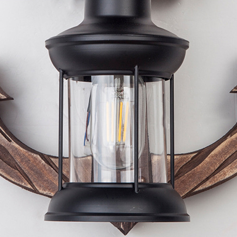 Maliben | Wooden Anchor Led Wall Lamp – Nautica
