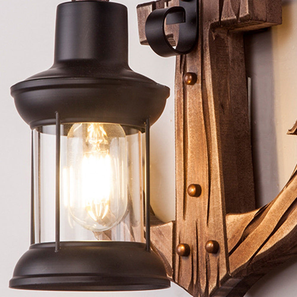 Maliben | Wooden Anchor Led Wall Lamp – Nautica