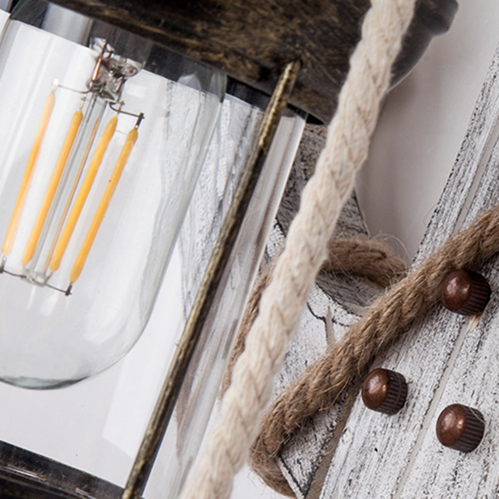 Maliben | Wooden Anchor Led Wall Lamp – Nautica