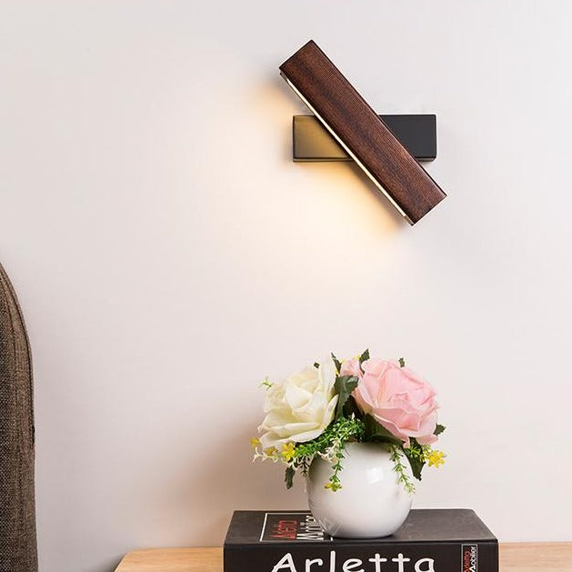 Maliben | Wooden Led Wall Lamp With Rotating Function - Twilight Pivot