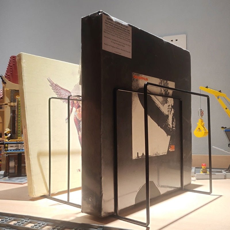 Maliben | Wrought Iron Book And Vinyl Stand